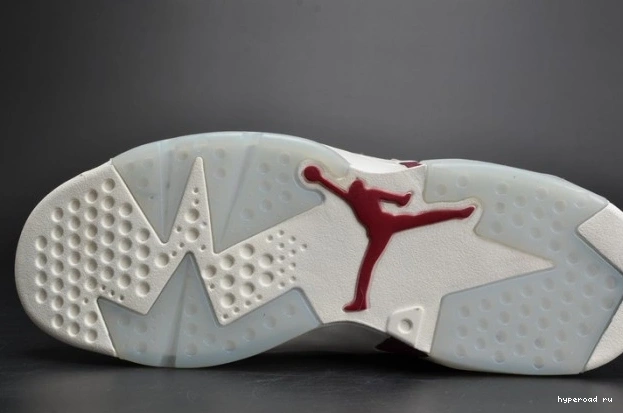 Retro Jordan 384664-116 Maroon white Air 6 0619